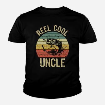 Reel Cool Uncle Fishing Gifts Men Fishing Lovers Retro Sweatshirt Youth T-shirt | Crazezy