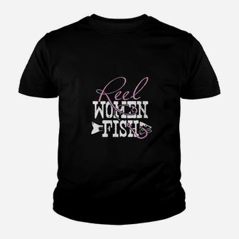 Reel Women Fish Youth T-shirt | Crazezy