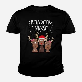 Reindeer Nurse Christmas Funny Nurses Xmas Gift Youth T-shirt | Crazezy CA