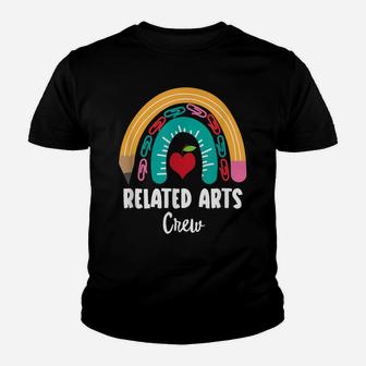 Related Arts Crew, Funny Boho Rainbow For Teachers Youth T-shirt | Crazezy UK