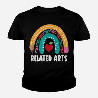 Related Arts, Funny Boho Rainbow For Teachers Youth T-shirt | Crazezy