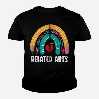 Related Arts, Funny Boho Rainbow For Teachers Zip Hoodie Youth T-shirt | Crazezy