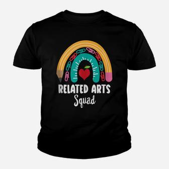 Related Arts Squad, Funny Boho Rainbow For Teachers Youth T-shirt | Crazezy UK