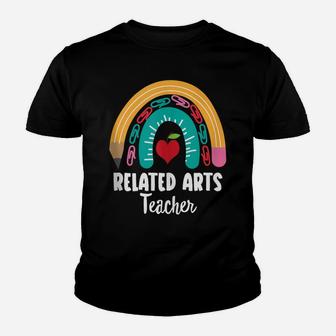 Related Arts Teacher, Funny Boho Rainbow For Teachers Youth T-shirt | Crazezy CA