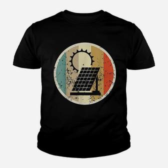 Renewable Energy Green Photovoltaic Solar Power Retro Style Youth T-shirt | Crazezy