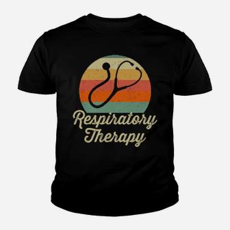 Respiratory Therapy Therapist Retro Sunset Vintage Design Youth T-shirt - Monsterry CA