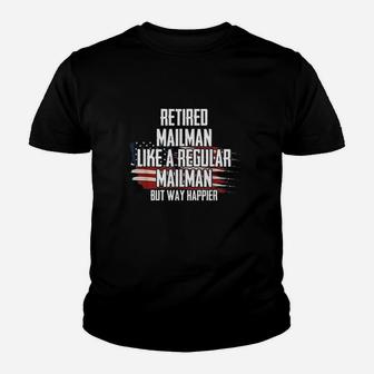 Retired Postal Worker Mailman Postman Post Office Youth T-shirt | Crazezy CA