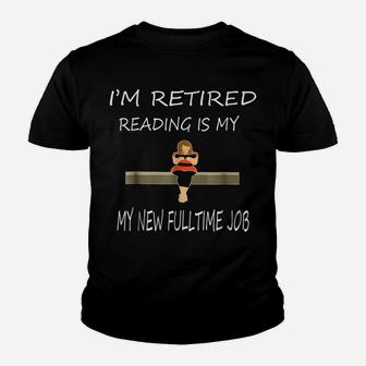 Retired Reading Book Lover T Shirt Gift Book Reader Tee Job Youth T-shirt | Crazezy DE