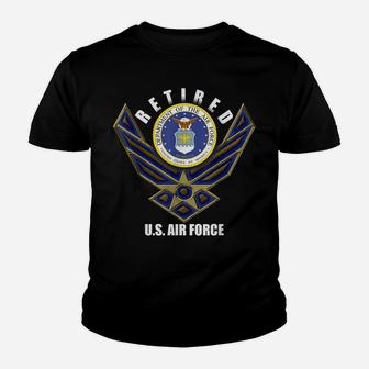 Retired Us Air Force Veteran Retirement Gift Tee Youth T-shirt | Crazezy CA