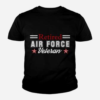 Retired Us Air Force Veteran Vintage Cool Gift Youth T-shirt | Crazezy