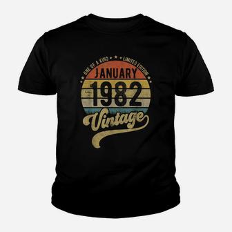 Reto Vintage 39Th Birthday Tee, Born In January 1982 Gift Youth T-shirt | Crazezy UK