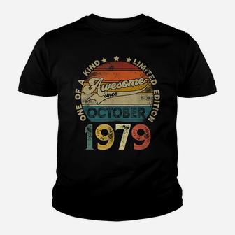 Retro 42 Year Old 42Nd Birthday Vintage Retro October 1979 Youth T-shirt | Crazezy DE
