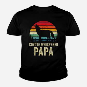 Retro 70S Coyote Hunting Papa Gift Dad Yote Hunter Grandpa Youth T-shirt | Crazezy UK