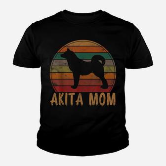 Retro Akita Mom Gift Akita Dog Owner Mother Pet Mama Youth T-shirt | Crazezy UK