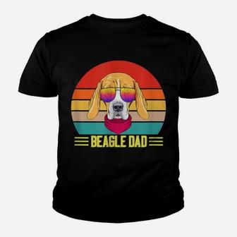 Retro Beagle Dad Gift Dog Owner Pet Tricolor Beagle Father Youth T-shirt | Crazezy AU