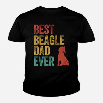 Retro Best Beagle Dad Ever Daddy Dog Lover Owner Vintage Youth T-shirt | Crazezy CA