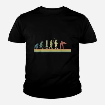 Retro Billiards Human Evolution Lover Gift Pool Snooker Youth T-shirt - Thegiftio