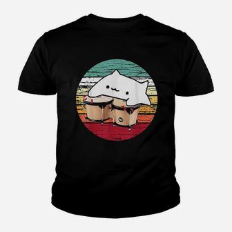Retro Bongo Cat Dank Meme Youth T-shirt | Crazezy