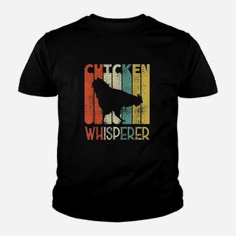 Retro Chicken Whisperer Funny Farmer Chicken Outfit Youth T-shirt | Crazezy AU