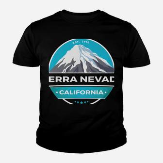 Retro Cool Sierra Nevada California Mountain Peak Novelty Youth T-shirt | Crazezy AU