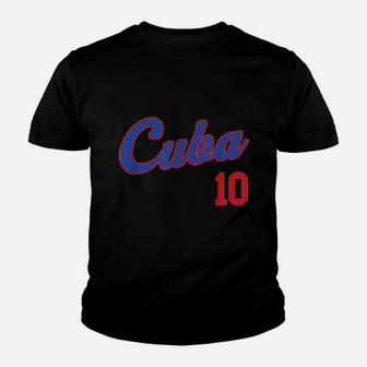 Retro Cuba Baseball 10 Youth T-shirt | Crazezy DE