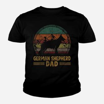 Retro Dog Dad Fathers Day Best German Shepherd Dad Ever Youth T-shirt | Crazezy