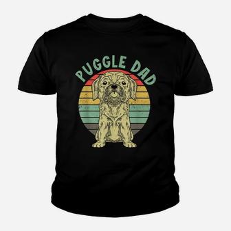 Retro Dog Lover Puggle Dad Pet Animal Dog Owner Cute Puggle Youth T-shirt | Crazezy