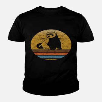 Retro Ferret Animal Vintage Style Love Animals Gift Youth T-shirt | Crazezy
