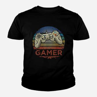 Retro Gamer Video Game Player Youth T-shirt | Crazezy