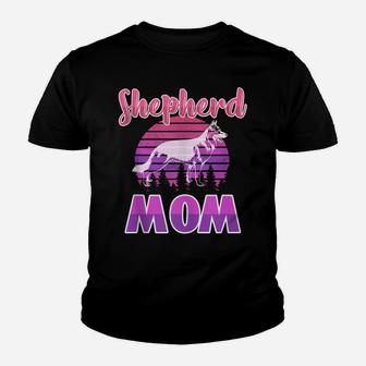 Retro German Shepherd Shirt Sunset Shepherd Dog Dad Dog Mom Youth T-shirt | Crazezy AU