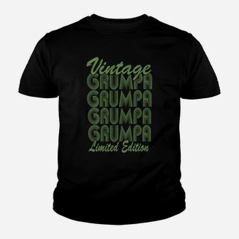 Retro Grumpa Fathers Day Grandpa Gift For Men Sweatshirt Youth T-shirt | Crazezy CA