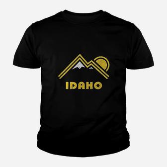 Retro Idaho Vintage Mountains Youth T-shirt | Crazezy