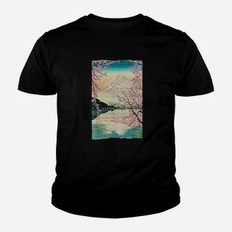 Retro Japanese Graphical Art Cherry Blossom Vintage Youth T-shirt | Crazezy CA