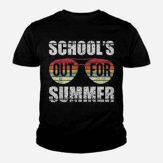 Retro Last Day Of School Schools Out For Summer Teacher Gift Youth T-shirt | Crazezy DE