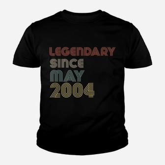 Retro Legendary Since May 2004 Birthday Legend Born Years Youth T-shirt | Crazezy