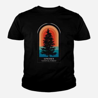 Retro Lincoln National Forest New Mexico Hiking Youth T-shirt | Crazezy
