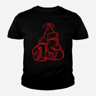 Retro Love Red Boxing Gloves Gifts Boxer Gift Youth T-shirt | Crazezy