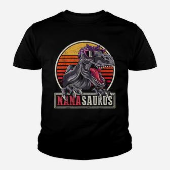 Retro Mamasaurus T Rex Dinosaur Funny Mama Saurus Mother Youth T-shirt | Crazezy UK