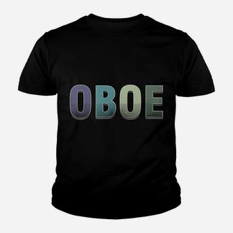 Retro Oboist Oboe Typographic Hoodie Musician Pullover Youth T-shirt | Crazezy UK