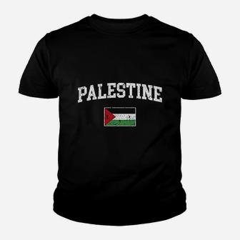 Retro Palestine Flag Youth T-shirt | Crazezy