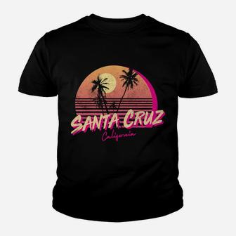 Retro Santa Cruz California Beach Sunset Youth T-shirt | Crazezy