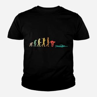 Retro Swimming Evolution Gift For Swimmers Youth T-shirt | Crazezy