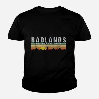 Retro Vintage Badlands National Park Youth T-shirt | Crazezy DE