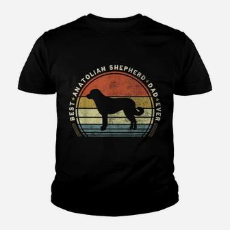 Retro Vintage Best Anatolian Shepherd Dad Ever Father Day Youth T-shirt | Crazezy CA