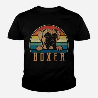 Retro Vintage Boxer Dad Boxed Dog Daddy Youth T-shirt | Crazezy UK
