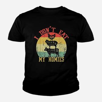 Retro Vintage I Dont Eat My Homies Funny Vegetarians Youth T-shirt | Crazezy