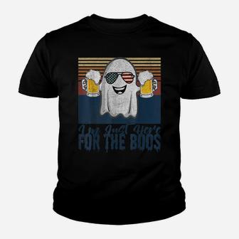Retro Vintage Men Womens I'm Just Here For The Boos Youth T-shirt | Crazezy