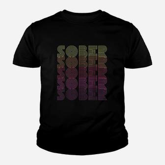 Retro Vintage Sobriety Sober Youth T-shirt | Crazezy