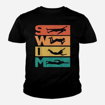 Retro Vintage Swimming Gift For Swimmers Youth T-shirt | Crazezy AU