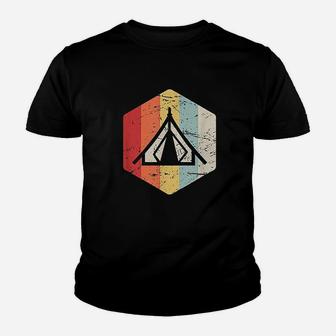 Retro Vintage Tent Outdoor Camping Gift For Nature Lovers Youth T-shirt | Crazezy AU